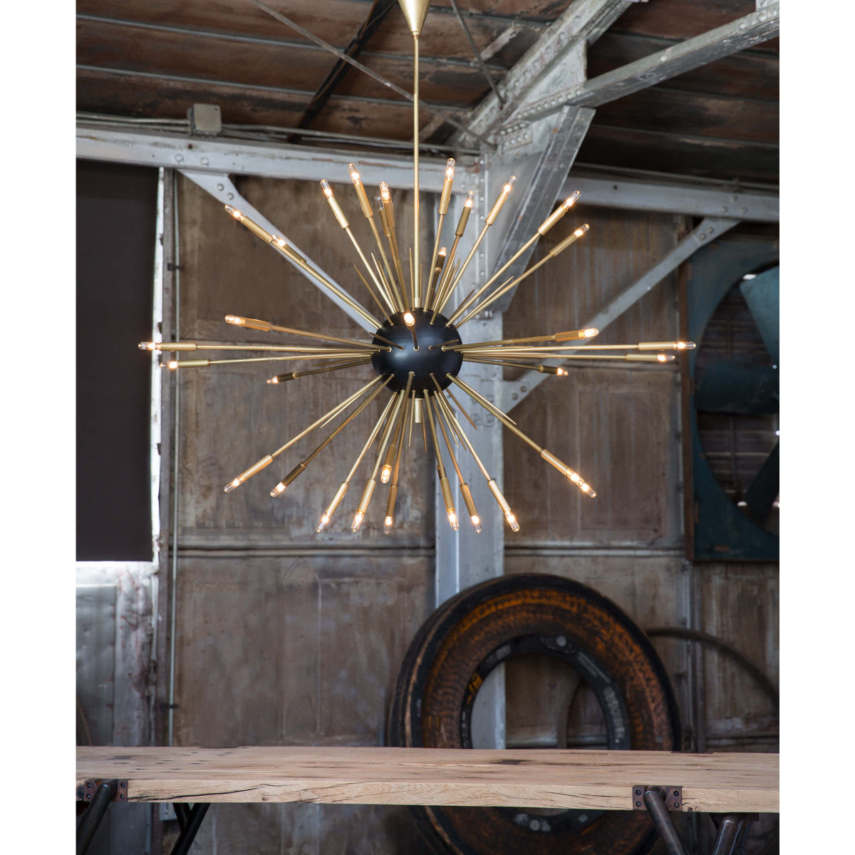 Nebula Chandelier Large (Black & Natural Brass) 2