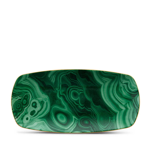 Malachite Rectangular Tray - Medium