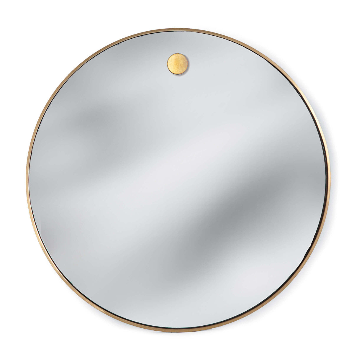 Hanging Circular Mirror (Natural Brass)