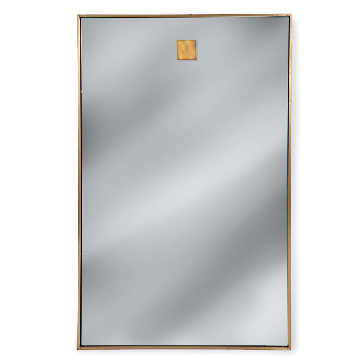 Hanging Rectangle Mirror (Natural Brass)
