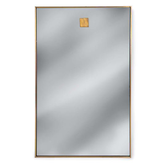 Hanging Rectangle Mirror (Natural Brass)