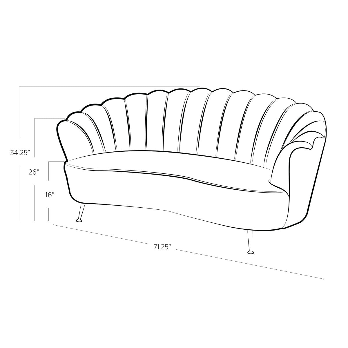 Rita Velvet Sofa