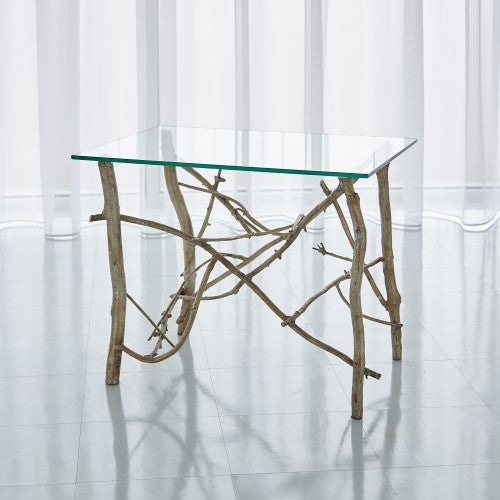 Twig End Table-Silver Leaf
