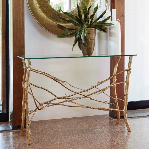 Twig Console-Gold Leaf