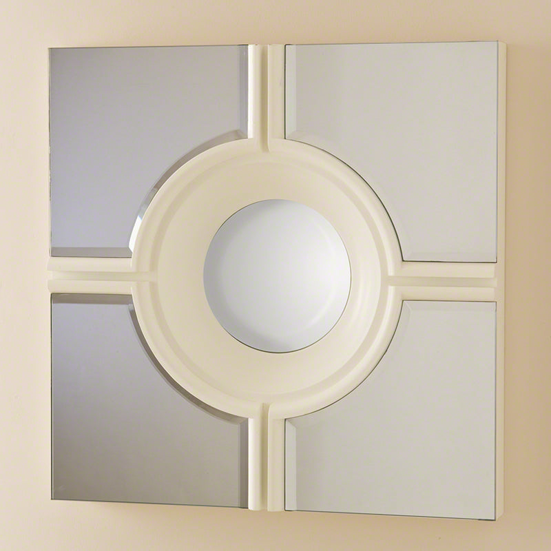 Bull's Eye Cross Mirror-White
