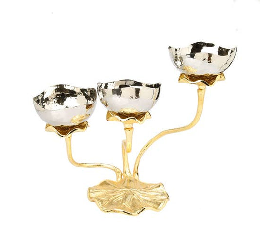 3 11.75" Bowl Stainless Steel Relish Dish