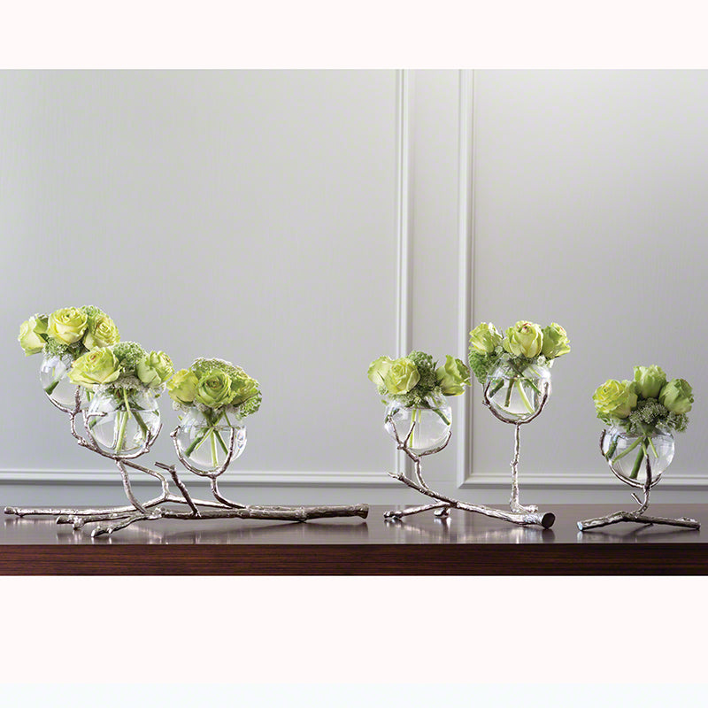 Twig 3 Vase Holder-Nickel with more sizes