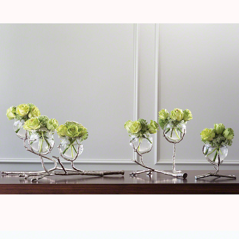 Twig 2 Vase Holder-Nickel with other sizes