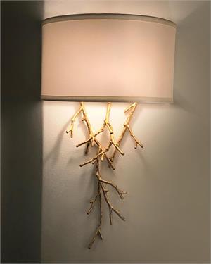 Prana: Spiked Gold Leaf Single Sconce