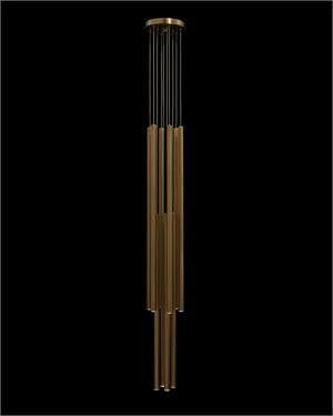 Hans Eleven Light Brass Drop Light