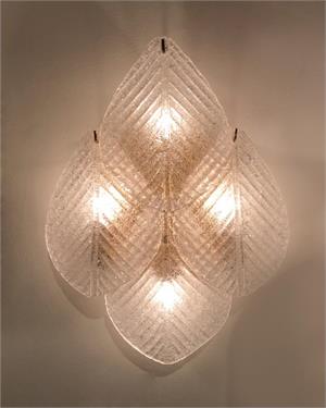 Frosted Glass Petal Wall Sconce