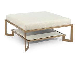 Gold 2-Tier Metal Basel Ottoman