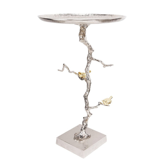 Silver Table With Birds