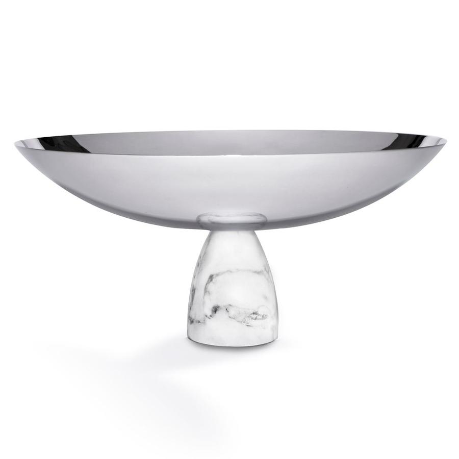 ANNA NY Coluna Fruit Bowl Marble & Gold/Silver