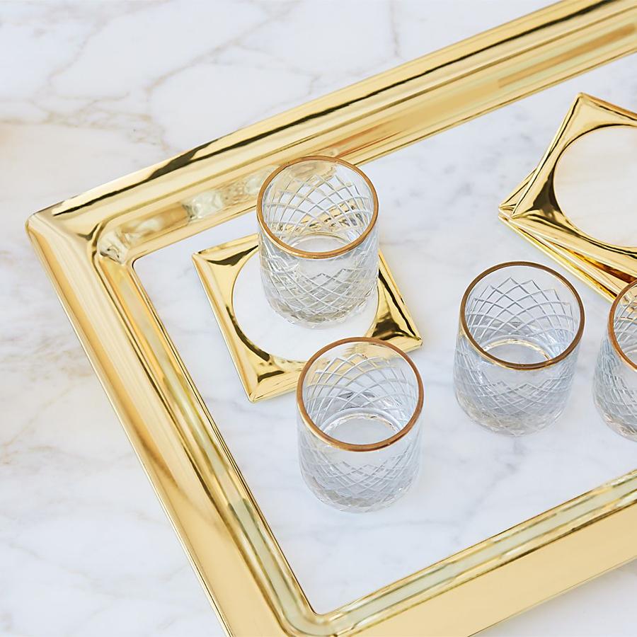 ANNA NY Dual Tray Marble