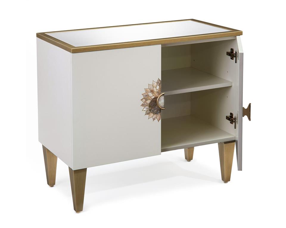 Tyrol Two Door Side Cabinet in Alabaster