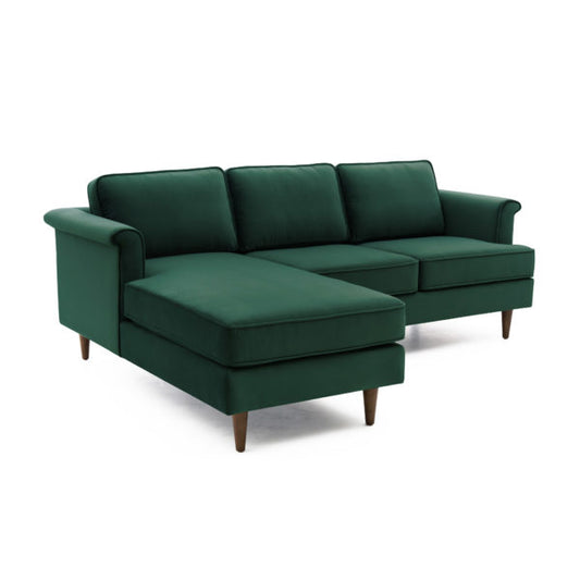 PORTER FOREST GREEN VELVET SECTIONAL LAF