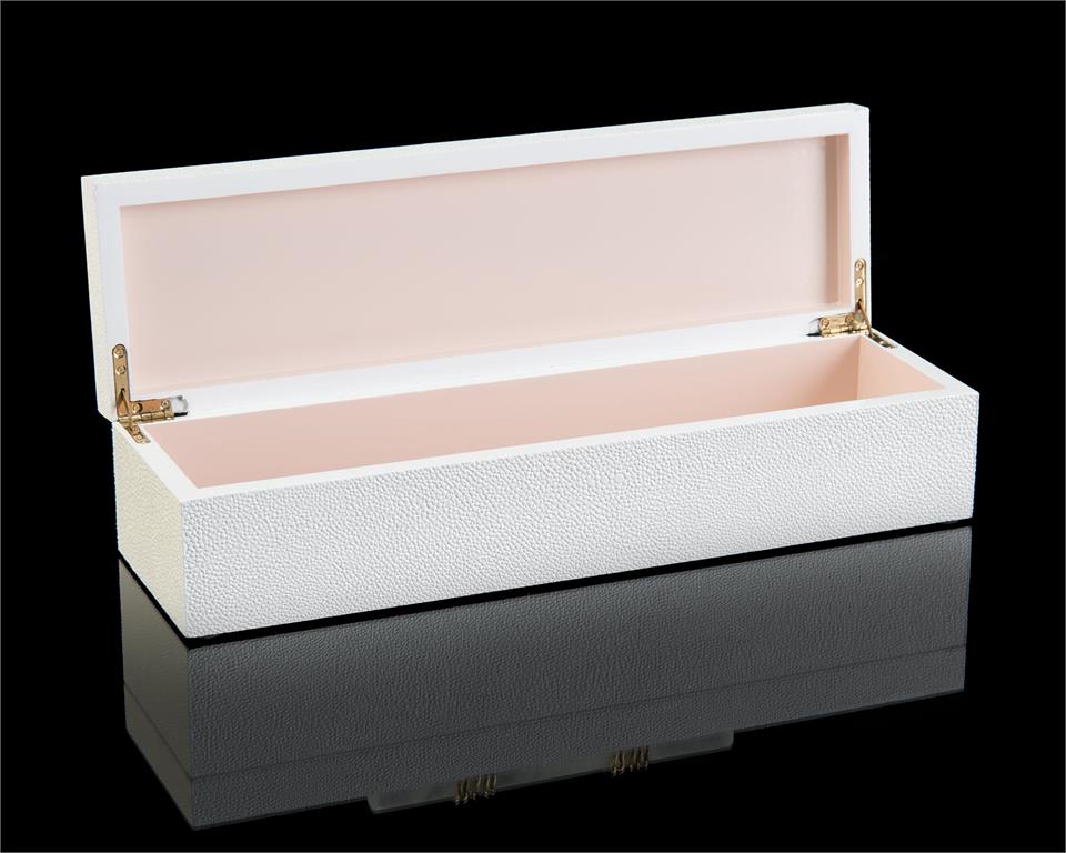 White Box with Alabaster Handles