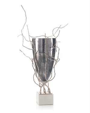Profusion of Sapling Vase in Nickel