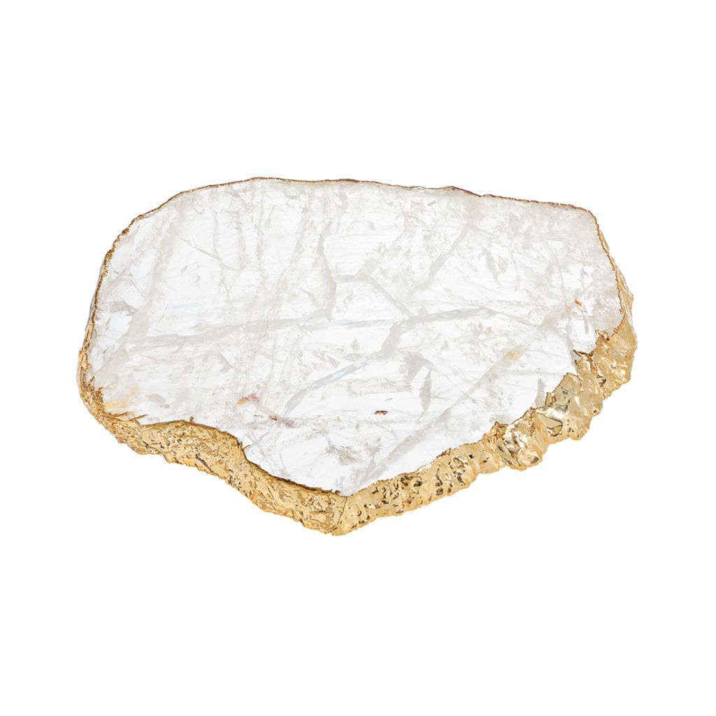 ANNA NY Kiva Platter 24k Gold