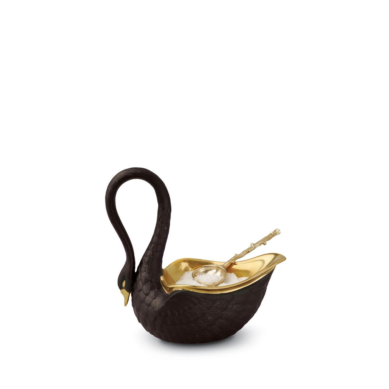 Swan Salt Cellar-Black