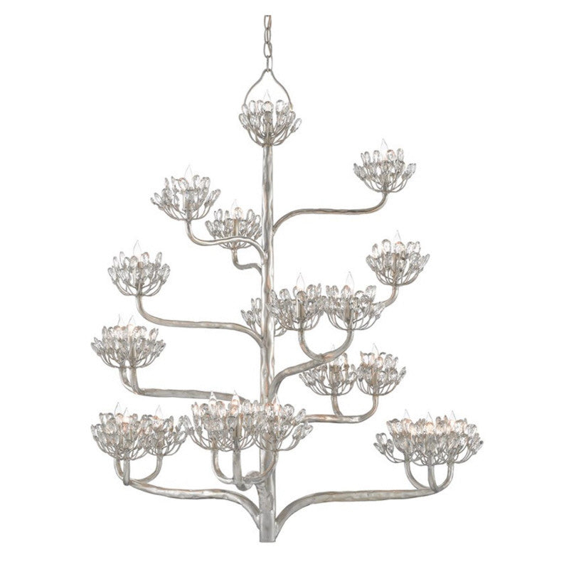 Agave Americana Chandelier Silver