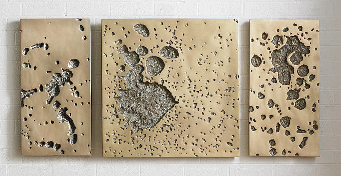 Ink Splotch Square, Brass