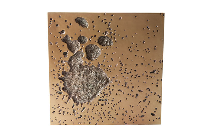 Ink Splotch Square, Brass