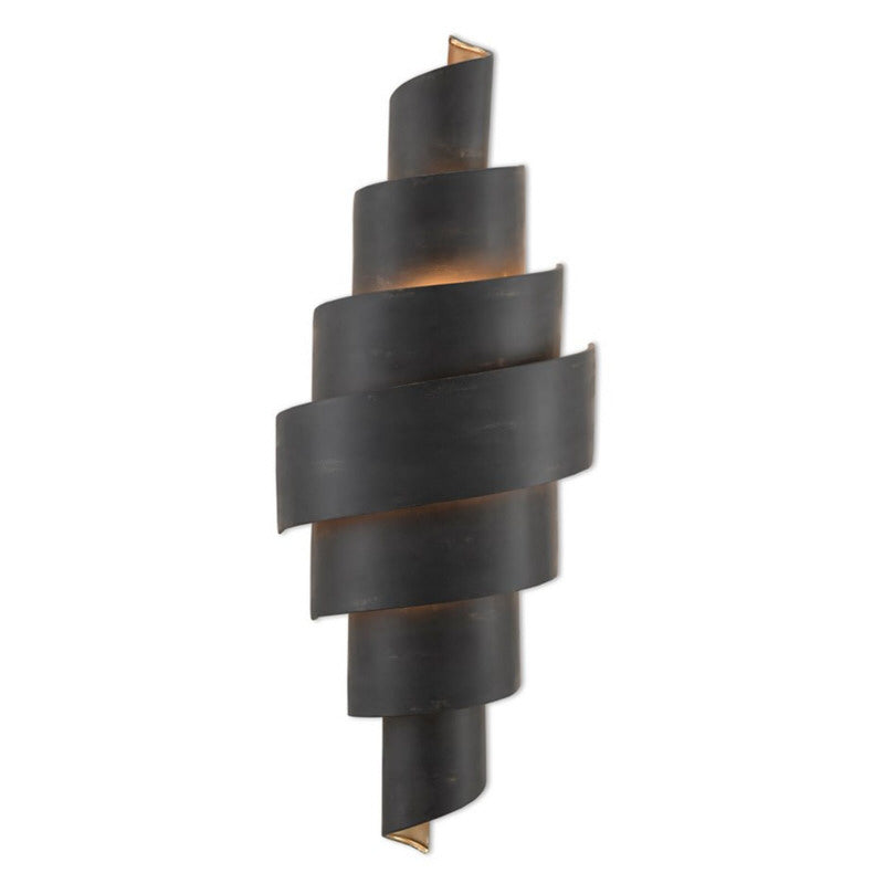 Chiffonade Wall Sconce with the light on