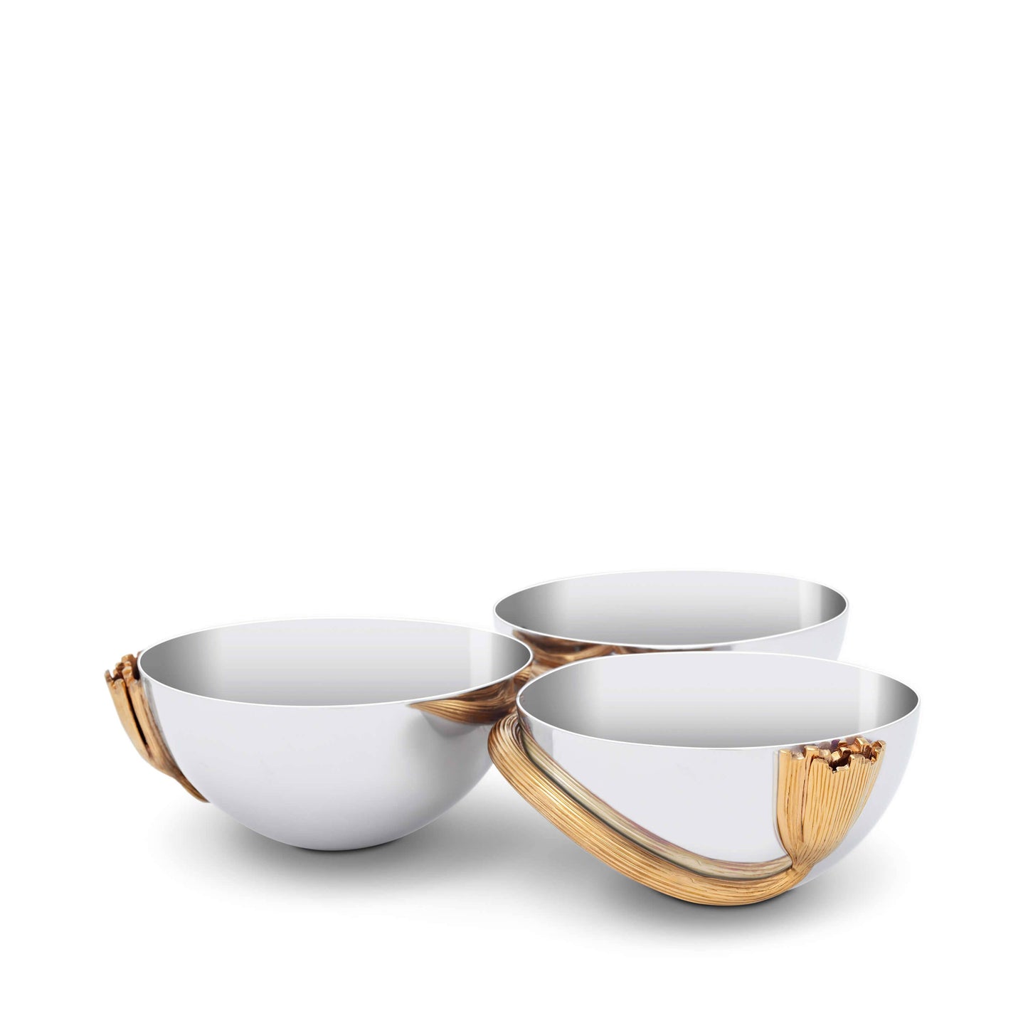 Deco Leaves Condiment Server-3 Section