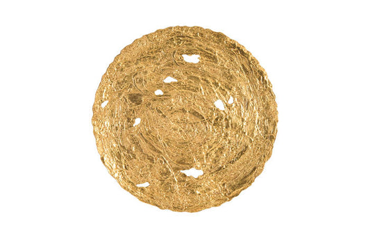 Molten Disc Wall Art Gold Leaf