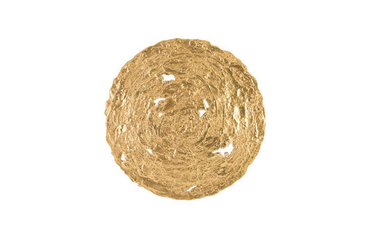 Molten Disc Wall Art Gold Leaf