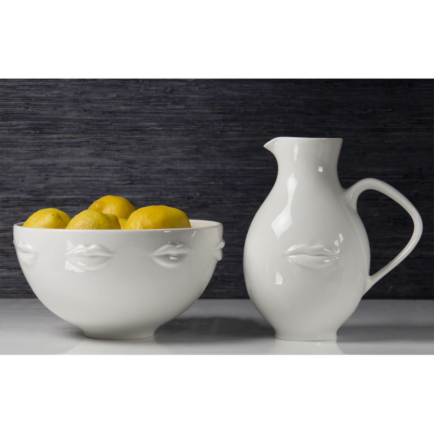 Muse Reversible White Pitcher