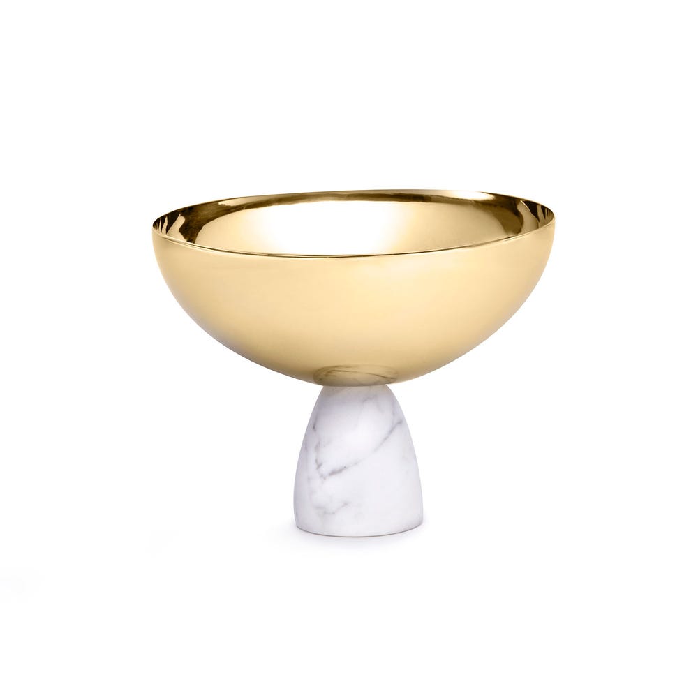 ANNA NY Coluna Nut Bowl Marble & Silver/Gold