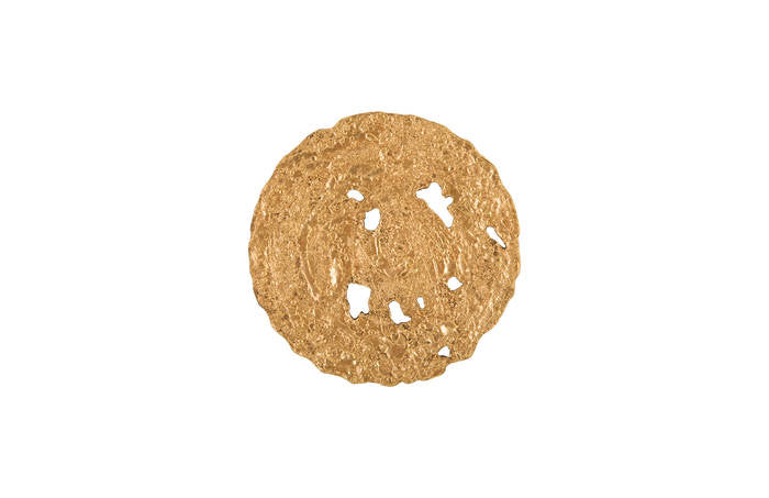 Molten Disc Wall Art Gold Leaf