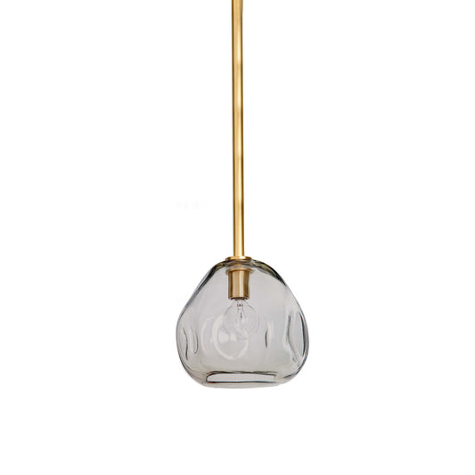 Molten Pendant With Smoke Glass (Natural Brass)