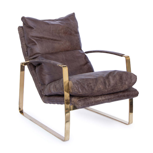 Austin Lounge Chair (Polished Brass)