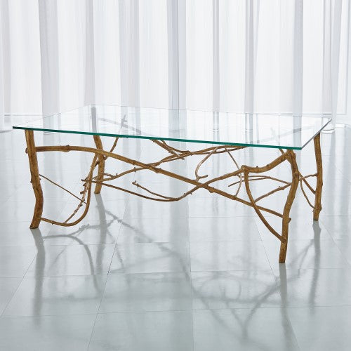 Twig Cocktail Table-Gold Leaf