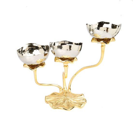 3 11.75" Bowl Stainless Steel Relish Dish