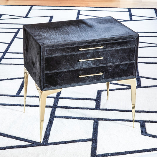 Stiletto Bedside Table in Black