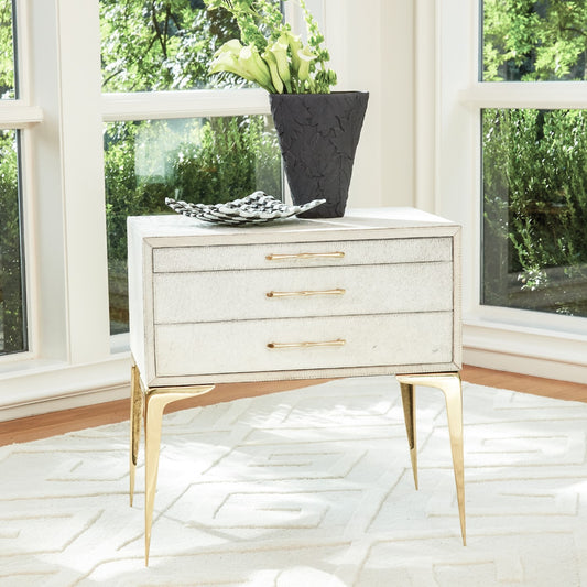 Stiletto Bedside Table in White