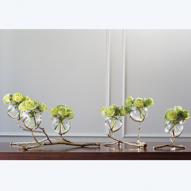 Twig 3 Vase Holder-Brass with more sizes