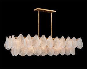 Frosted Glass Petal Chandelier