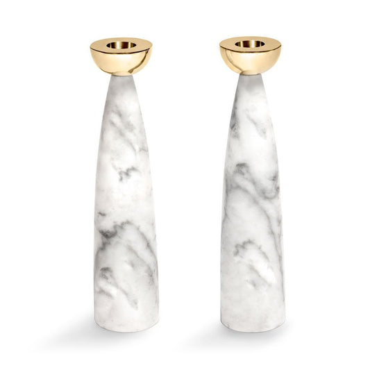 ANNA NY Coluna Candle Holders Marble