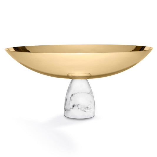 ANNA NY Coluna Fruit Bowl Marble & Gold/Silver