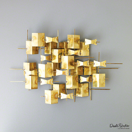 Folded Brass Wall Decor