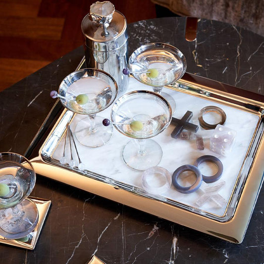 ANNA NY Dual Tray Marble