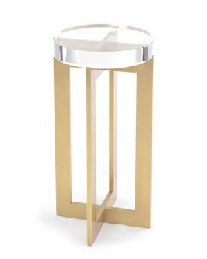 Brass and Crystal Martini Table