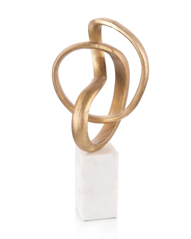 Intertwined Sculpture in Gold