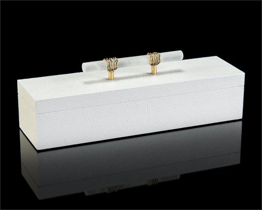 White Box with Alabaster Handles
